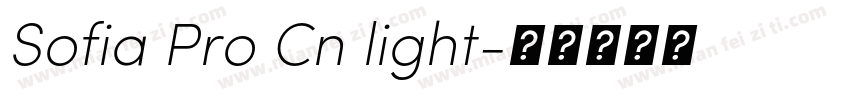 Sofia Pro Cn light字体转换
